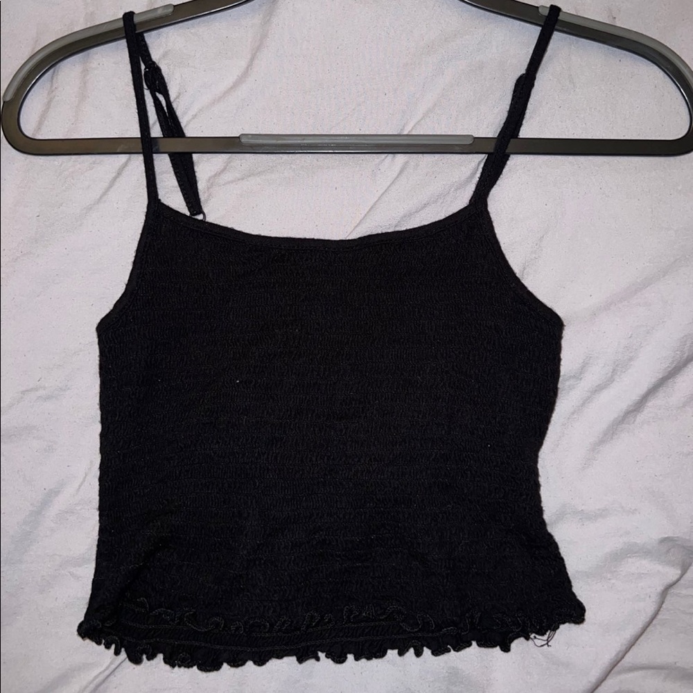 Heart and Hips Black Ribbed Tank Top